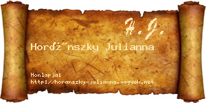 Horánszky Julianna névjegykártya