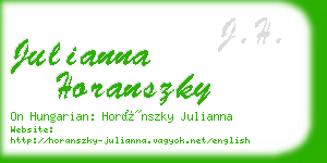julianna horanszky business card